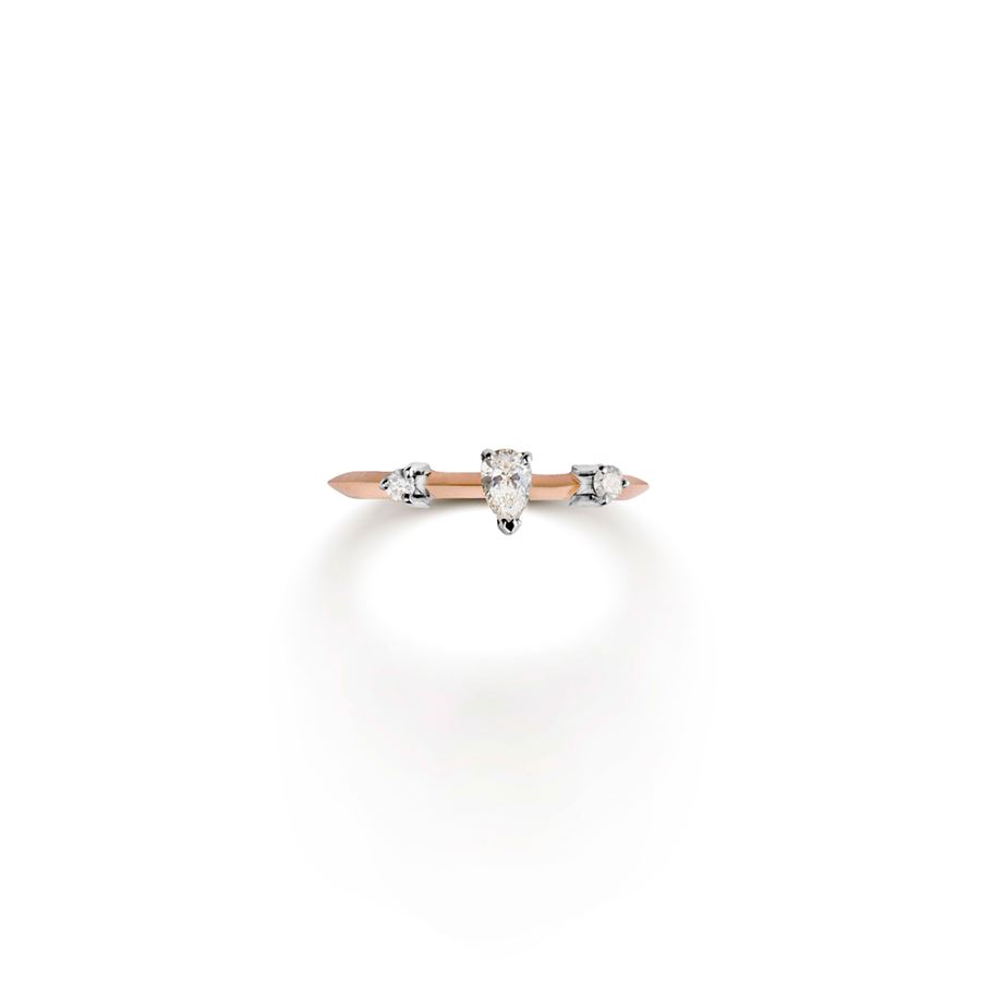 Anello 'Balance' oro rosa con goccia BALANCE | AN 9R1GC 2TO CT 0,16+0,02+0,03